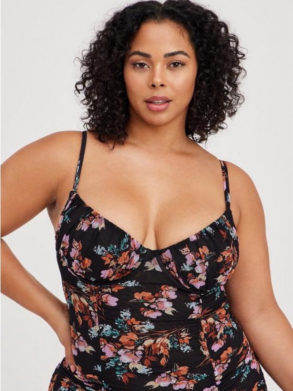 Torrid Curve Ruched Mesh Chemise - Picture 13 of 16